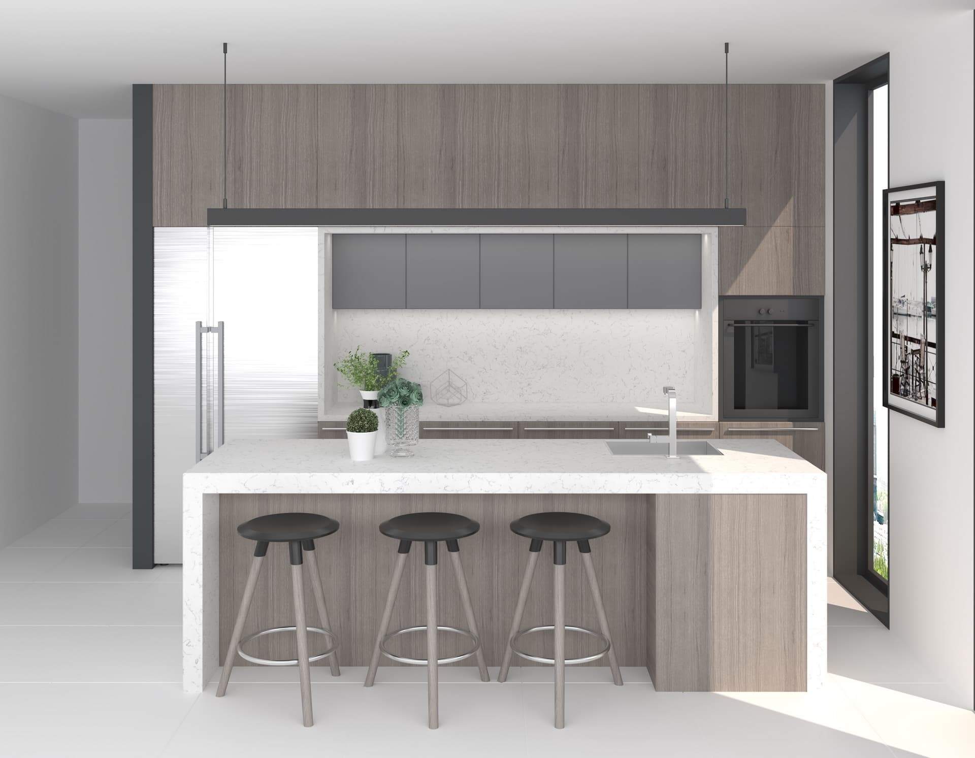 With Its Unique Veining, Quartz 6317 Mt Blanc Is a Natural Conversation Starter