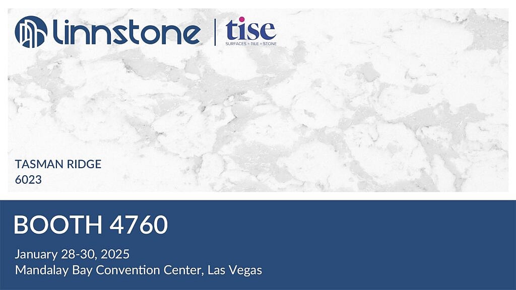 Linnstone at TISE 2025 – New Quartz & Surfaces Debut 8 Linnstone Invitation-TISE 2025 Veined Quartz, Calacatta Quartz
