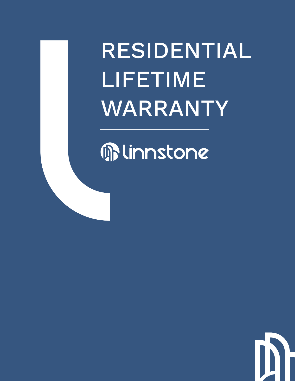 Residential Lifetime Warranty Cover of Linnstone Quartz Surfaces