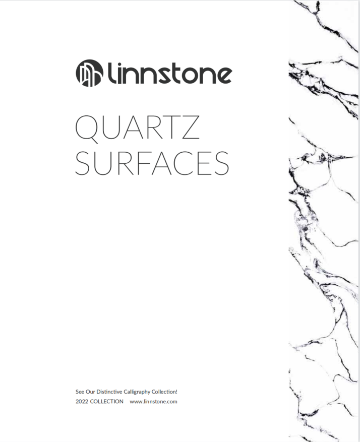 The Cover of Linnstone Quartz Surfaces Brochure 2022