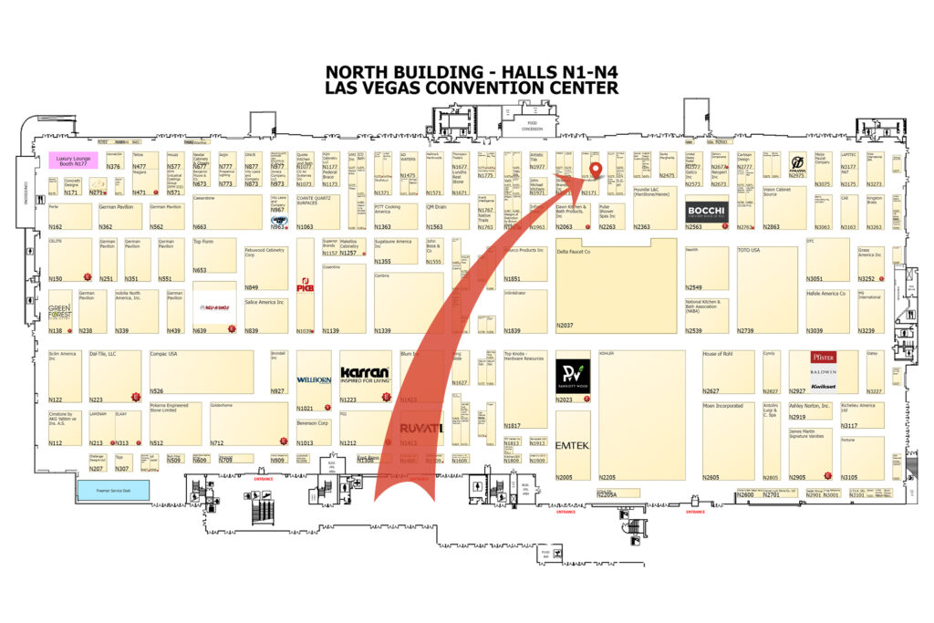 Linnstone's booth route map for the 2024 KBIS exhibition.